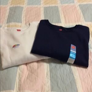 2 Brand New Hanes Sweatshirts.